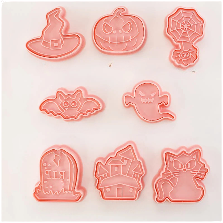 8pcs 3D Cartoon Pressable Cookie Cutters Biscuit Mold Cookie Stamp Set | Stornfield