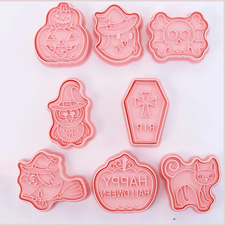 8pcs 3D Cartoon Pressable Cookie Cutters Biscuit Mold Cookie Stamp Set | Stornfield