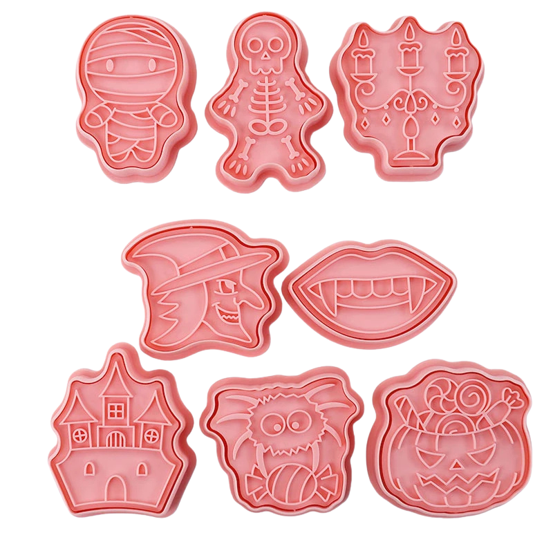 8pcs 3D Cartoon Pressable Cookie Cutters Biscuit Mold Cookie Stamp Set | Stornfield