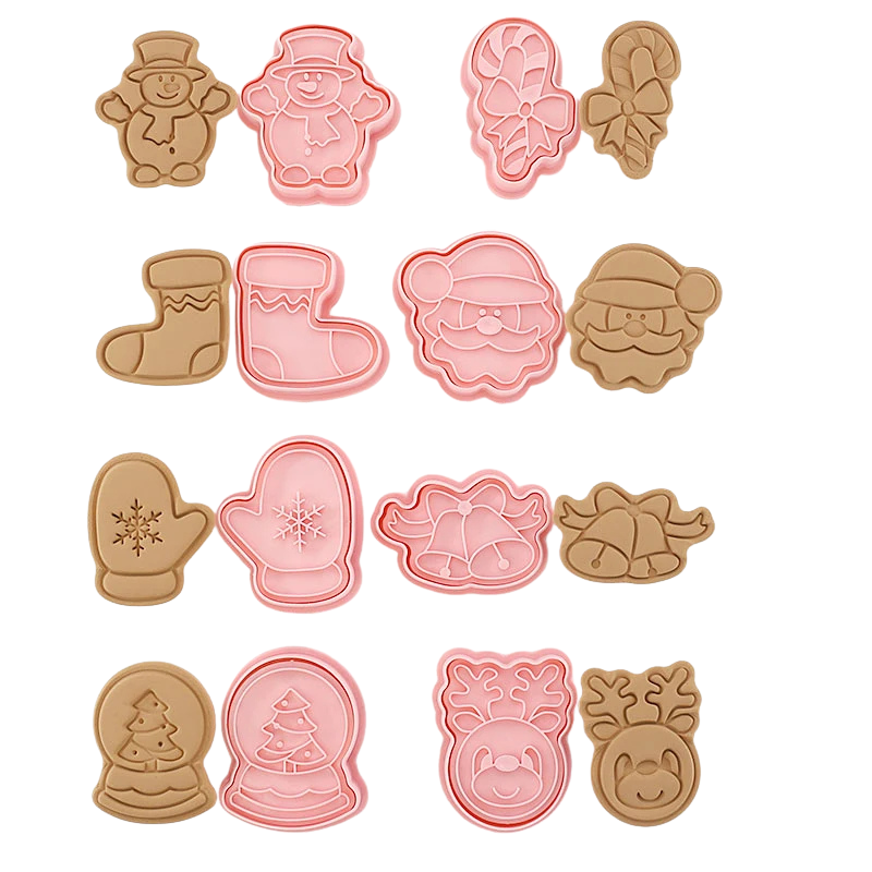 8pcs 3D Cartoon Pressable Cookie Cutters Biscuit Mold Cookie Stamp Set | Stornfield