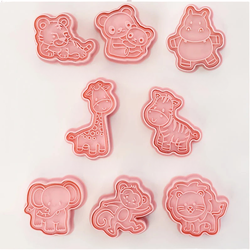 8pcs 3D Cartoon Pressable Cookie Cutters Biscuit Mold Cookie Stamp Set | Stornfield