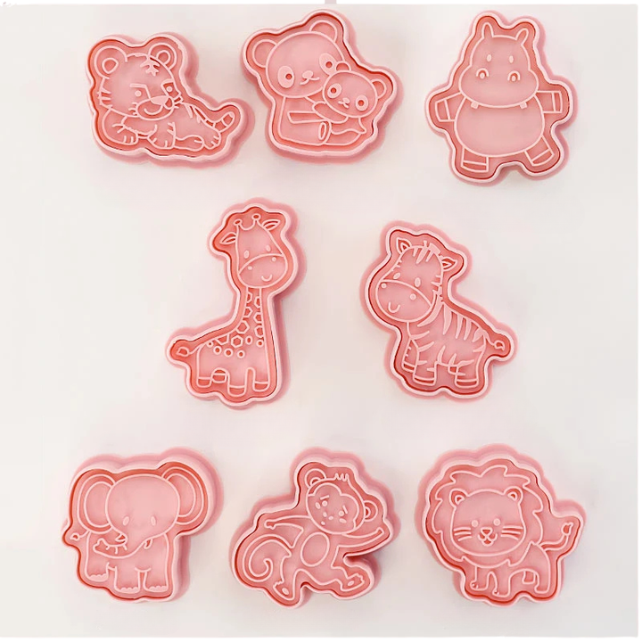 8pcs 3D Cartoon Pressable Cookie Cutters Biscuit Mold Cookie Stamp Set | Stornfield