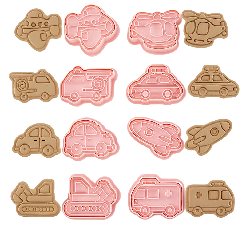 8pcs 3D Cartoon Pressable Cookie Cutters Biscuit Mold Cookie Stamp Set | Stornfield