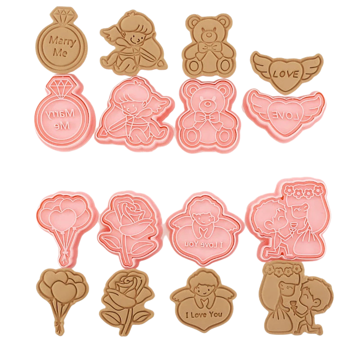8pcs 3D Cartoon Pressable Cookie Cutters Biscuit Mold Cookie Stamp Set | Stornfield
