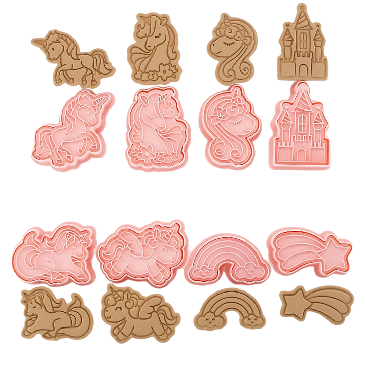 8pcs 3D Cartoon Pressable Cookie Cutters Biscuit Mold Cookie Stamp Set | Stornfield
