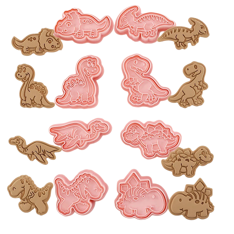 8pcs 3D Cartoon Pressable Cookie Cutters Biscuit Mold Cookie Stamp Set | Stornfield