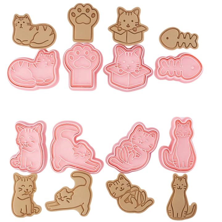 8pcs 3D Cartoon Pressable Cookie Cutters Biscuit Mold Cookie Stamp Set | Stornfield
