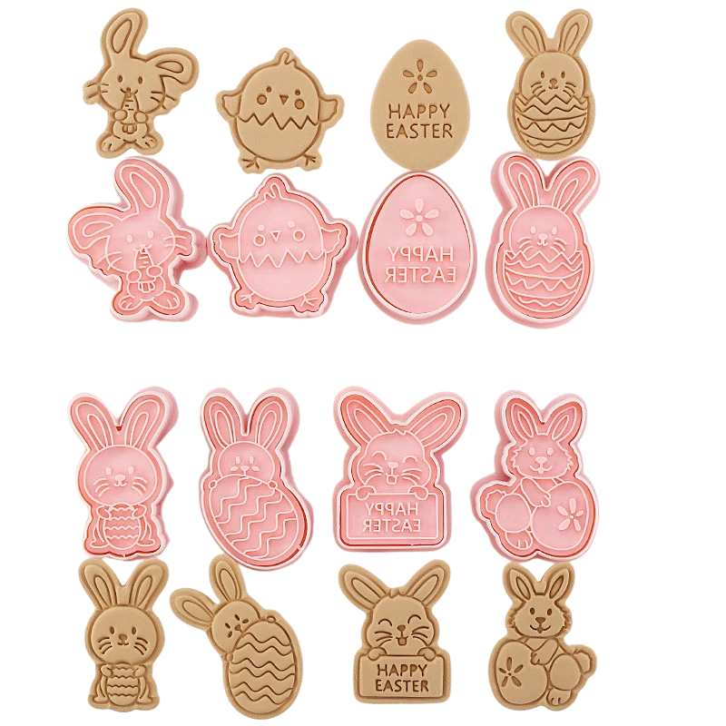 8pcs 3D Cartoon Pressable Cookie Cutters Biscuit Mold Cookie Stamp Set | Stornfield