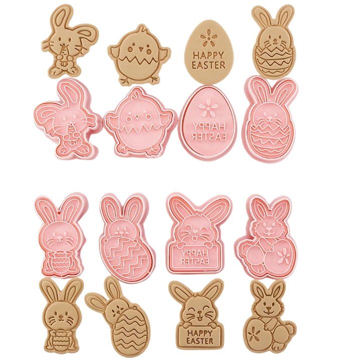8pcs 3D Cartoon Pressable Cookie Cutters Biscuit Mold Cookie Stamp Set | Stornfield