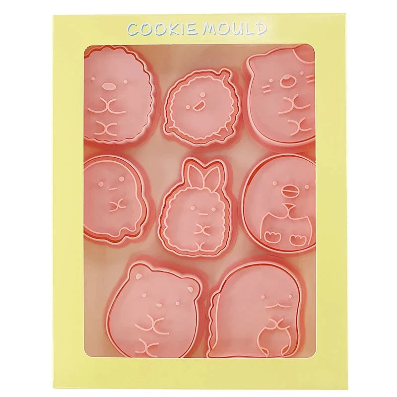 8pcs 3D Cartoon Pressable Cookie Cutters Biscuit Mold Cookie Stamp Set | Stornfield