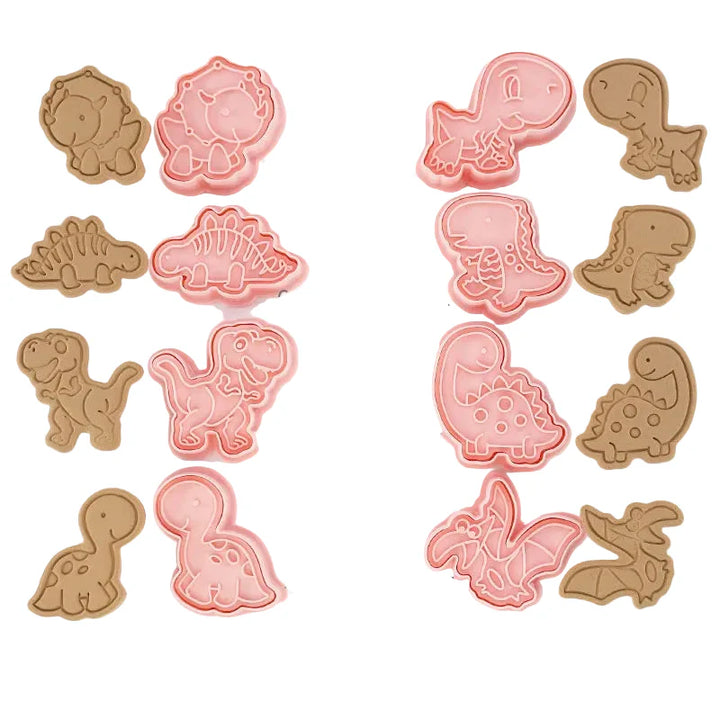 8pcs 3D Cartoon Pressable Cookie Cutters Biscuit Mold Cookie Stamp Set | Stornfield