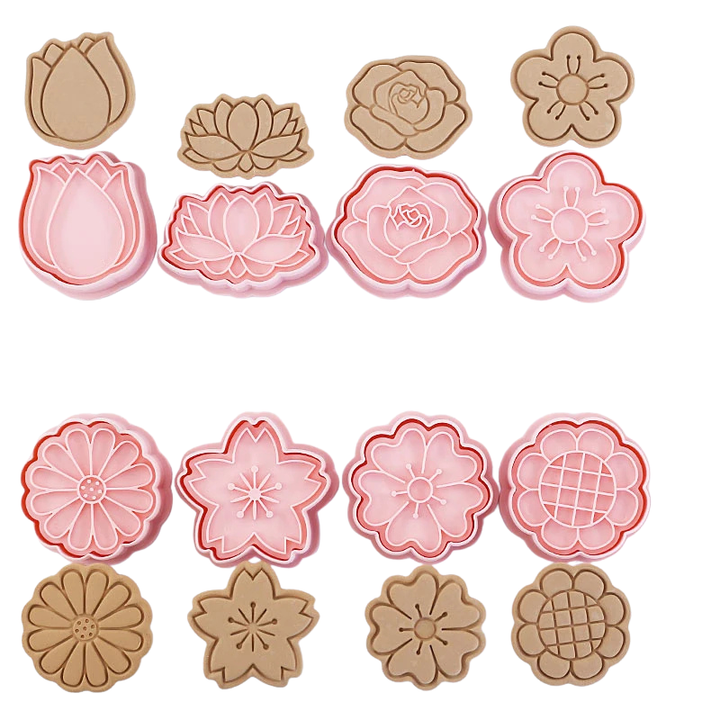 8pcs 3D Cartoon Pressable Cookie Cutters Biscuit Mold Cookie Stamp Set | Stornfield