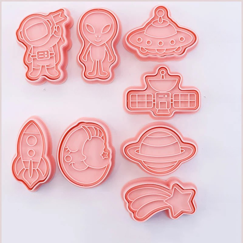 8pcs 3D Cartoon Pressable Cookie Cutters Biscuit Mold Cookie Stamp Set | Stornfield