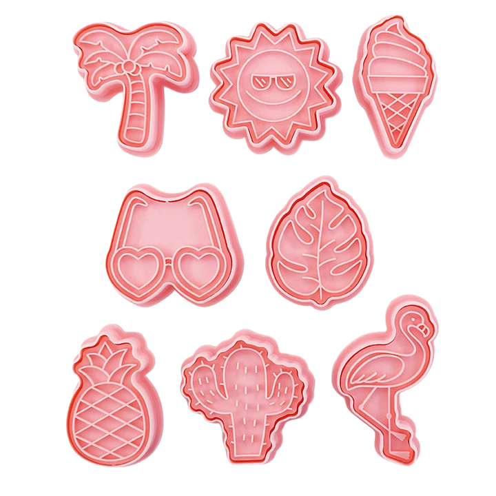 8pcs 3D Cartoon Pressable Cookie Cutters Biscuit Mold Cookie Stamp Set | Stornfield