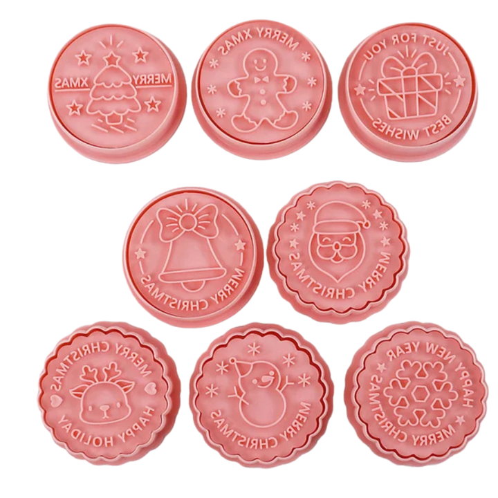 8pcs 3D Cartoon Pressable Cookie Cutters Biscuit Mold Cookie Stamp Set | Stornfield
