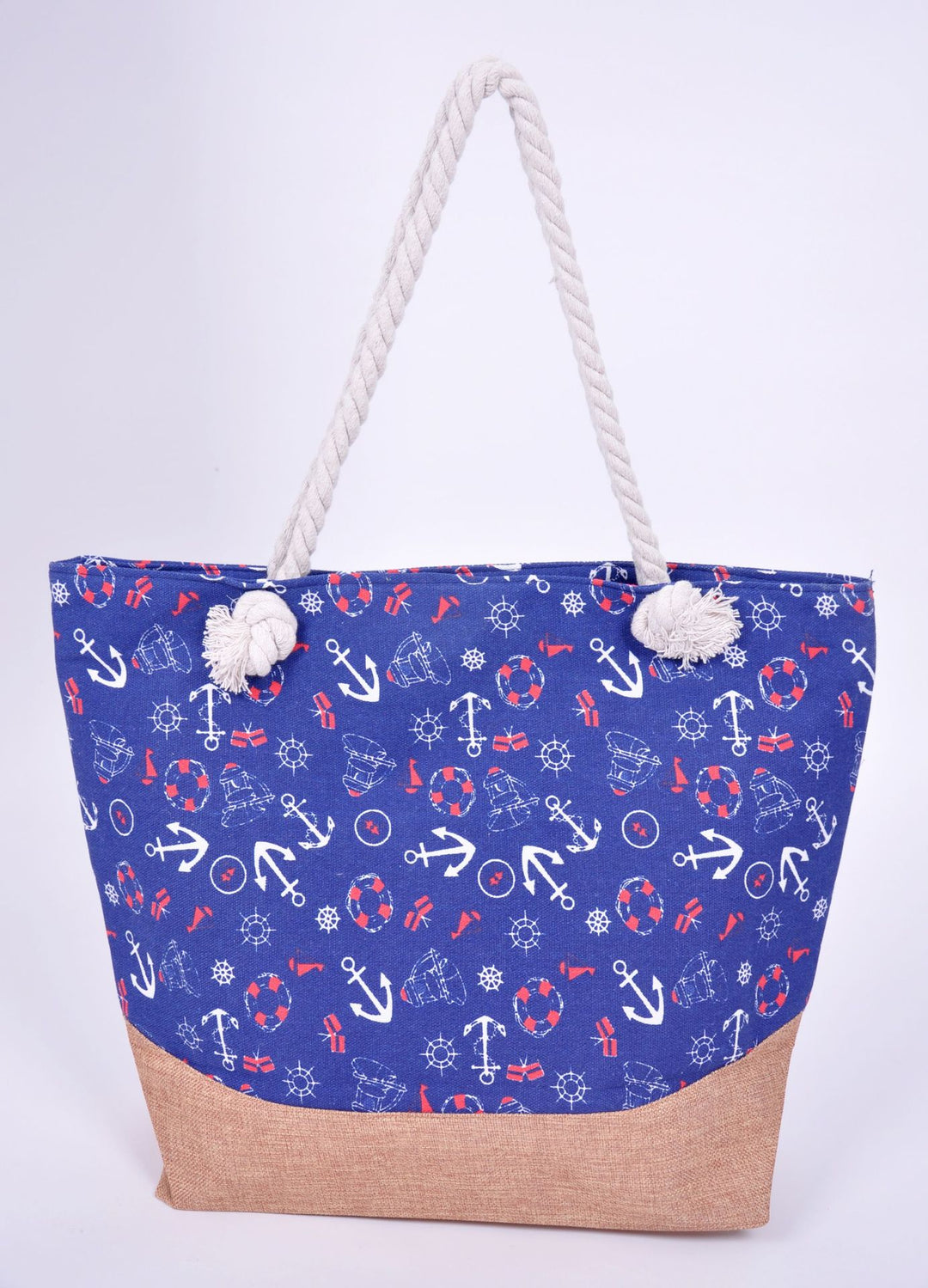 Spacious beach bag with maritime anchor design Stornfield