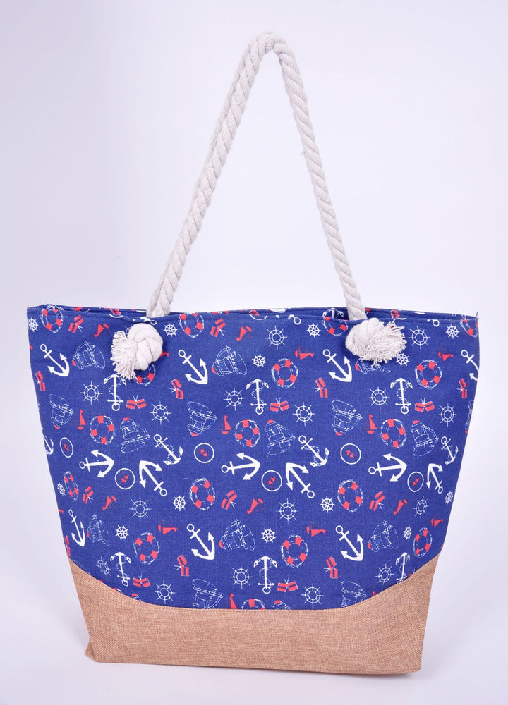 Spacious beach bag with maritime anchor design Stornfield