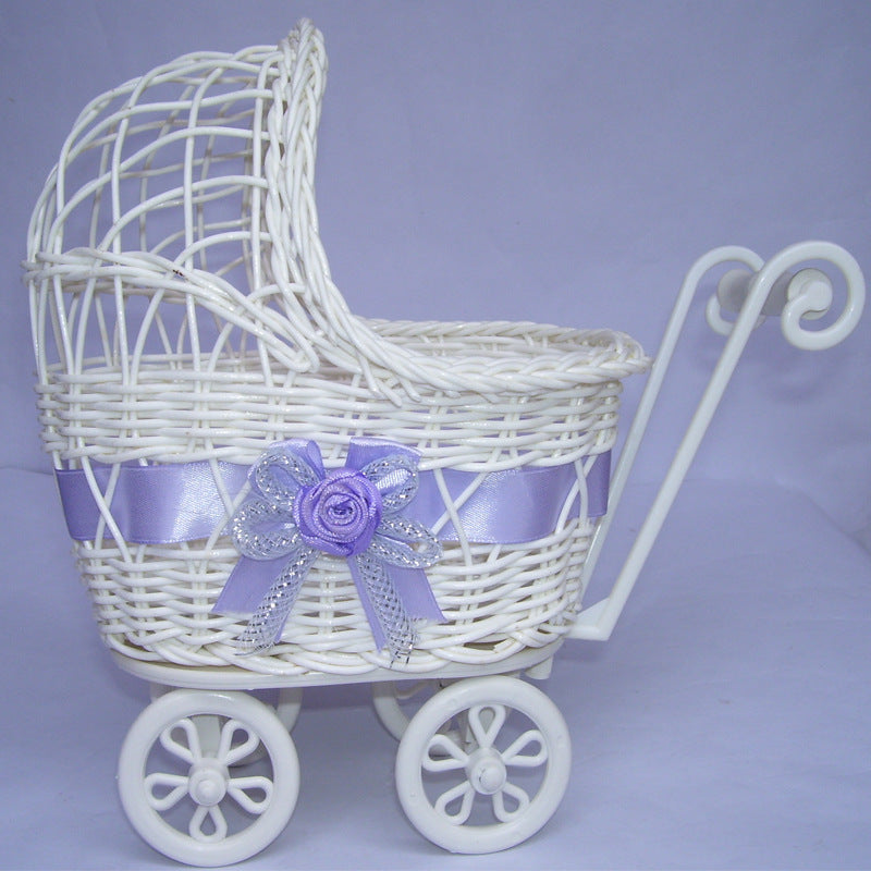 Decorative Wicker Doll Pram Stornfield