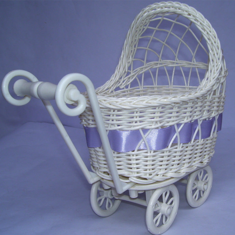 Vintage Woven Doll Pram Basket Stornfield