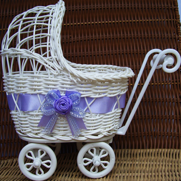 Vintage Woven Doll Pram Basket Stornfield
