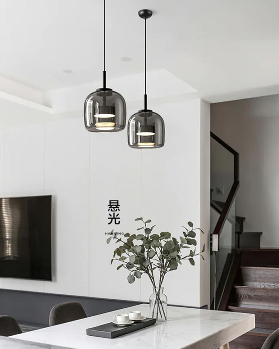 Stornfield | Valentino Pendant Light - Smoke - Set of 2