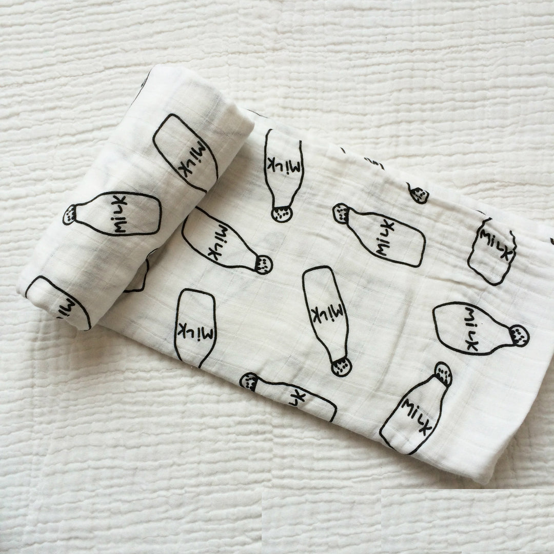 Cotton Muslin Baby Blanket with Heart Pattern Stornfield