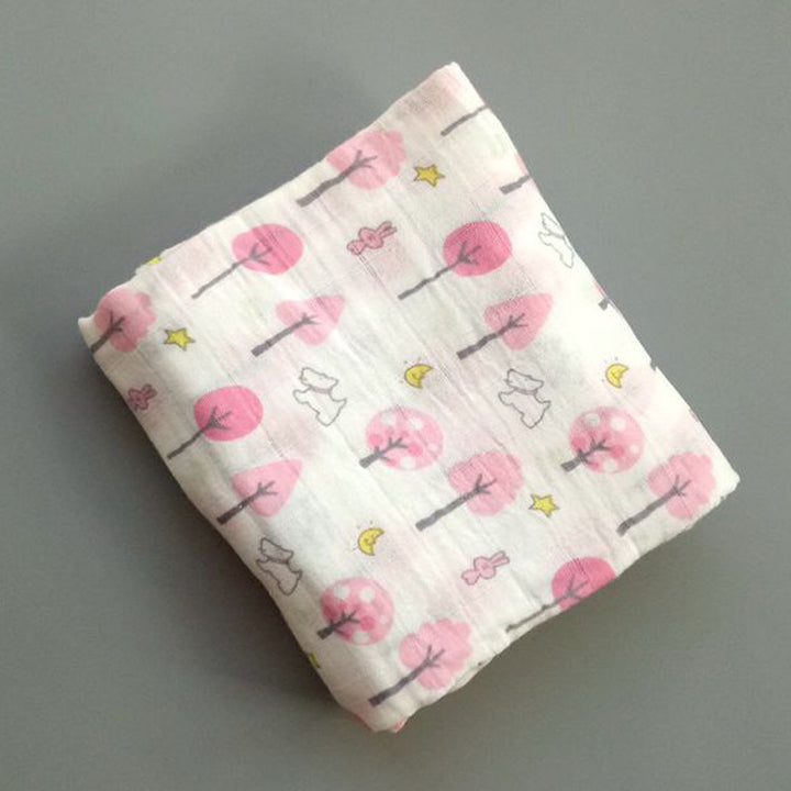 Cotton Muslin Baby Blanket with Heart Pattern Stornfield