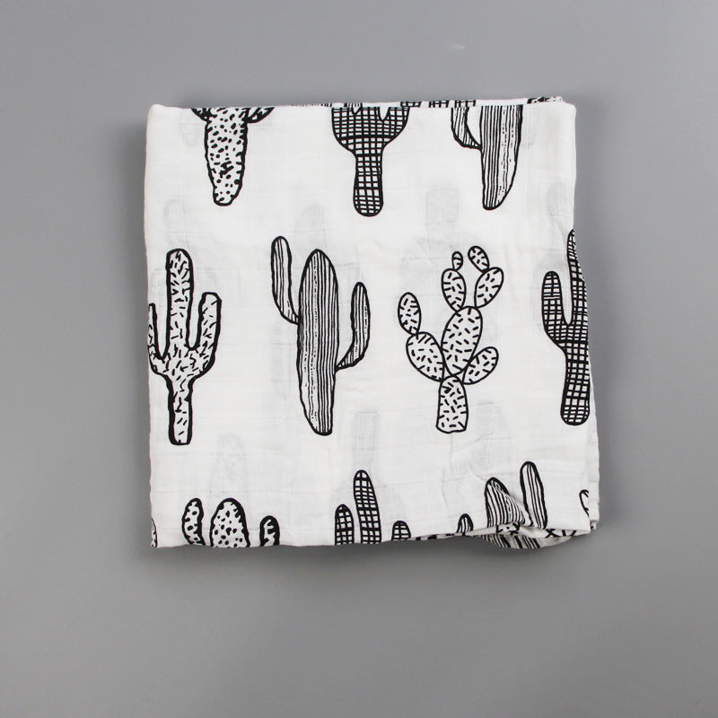 Cotton Muslin Baby Blanket with Heart Pattern Stornfield