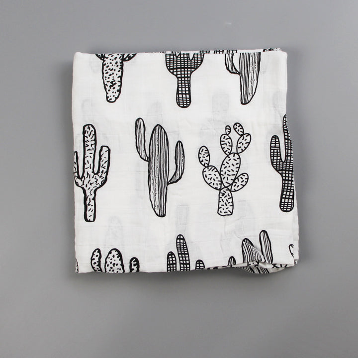 Cotton Muslin Baby Blanket with Heart Pattern Stornfield