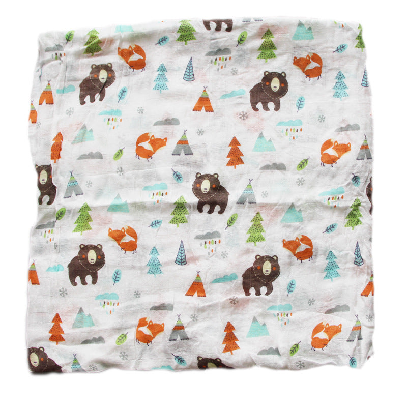 Organic Cotton Dinosaur Print Muslin Swaddle Stornfield