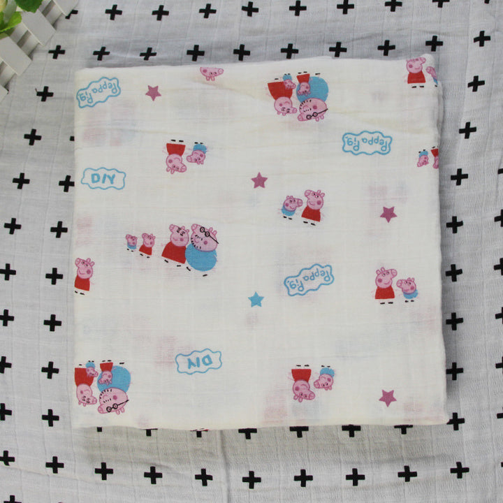 Cotton Muslin Baby Blanket with Heart Pattern Stornfield