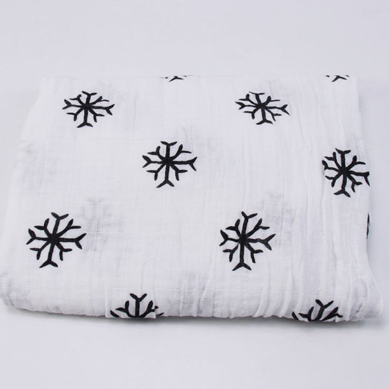 Cotton Muslin Baby Blanket with Heart Pattern Stornfield