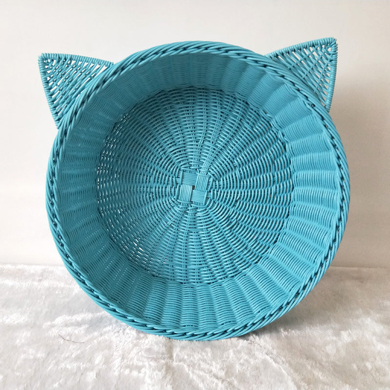 Cat Ear Woven Storage Basket Stornfield