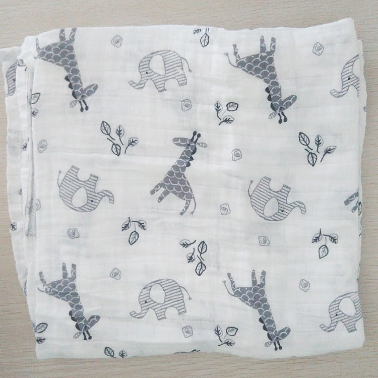 Cotton Muslin Baby Blanket with Heart Pattern Stornfield