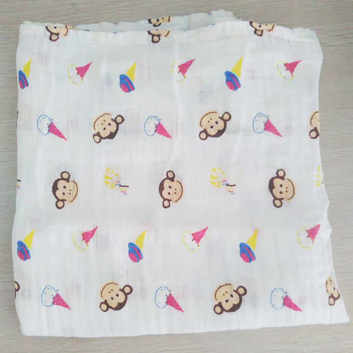 Cotton Muslin Baby Blanket with Heart Pattern Stornfield