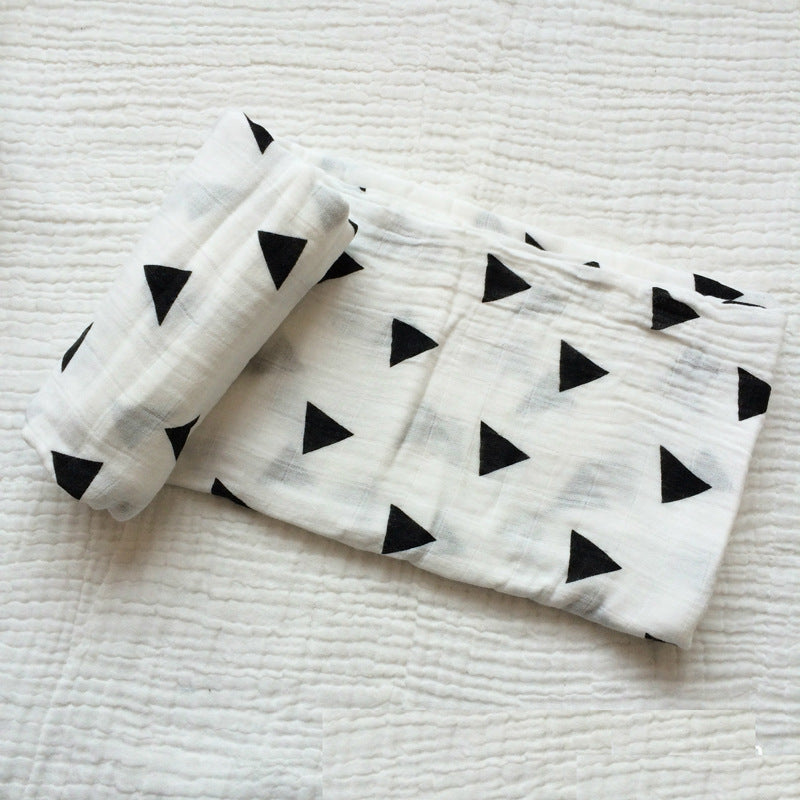 Cotton Muslin Baby Blanket with Heart Pattern Stornfield