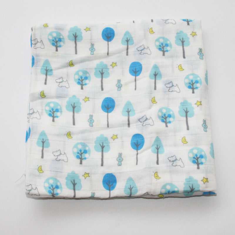 Cotton Muslin Baby Blanket with Heart Pattern Stornfield