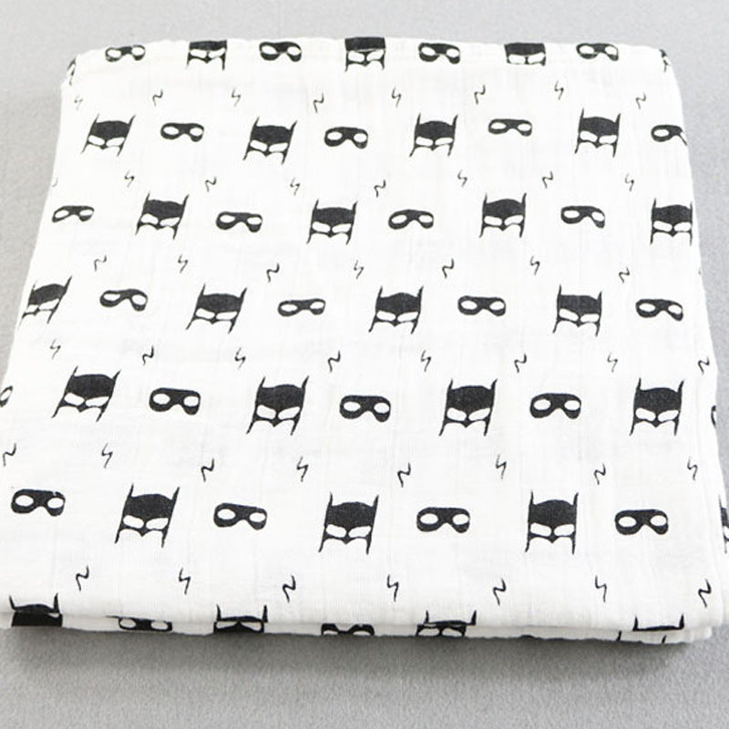 Cotton Muslin Baby Blanket with Heart Pattern Stornfield
