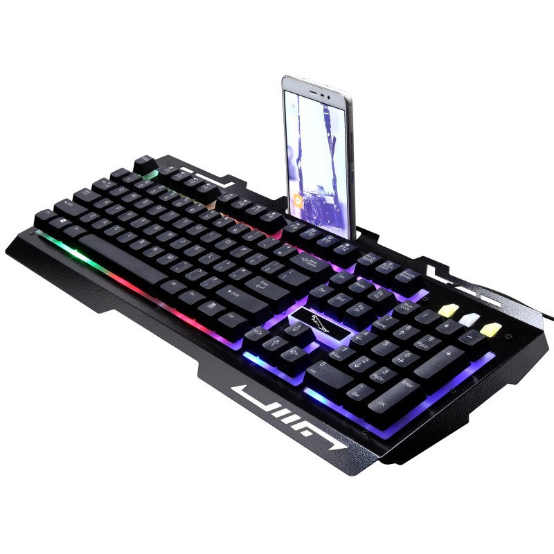 RGB Backlit Mechanical Gaming Keyboard with Smartphone Holder Stornfield
