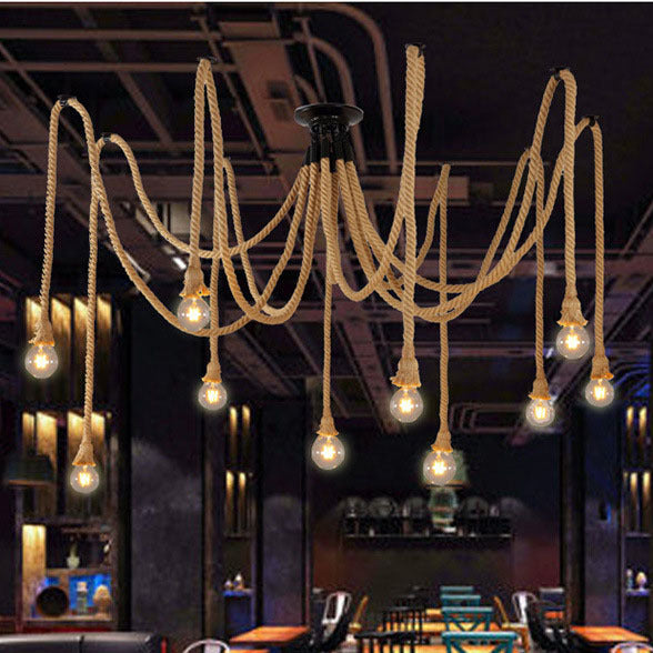 Rustic Rope Pendant Light