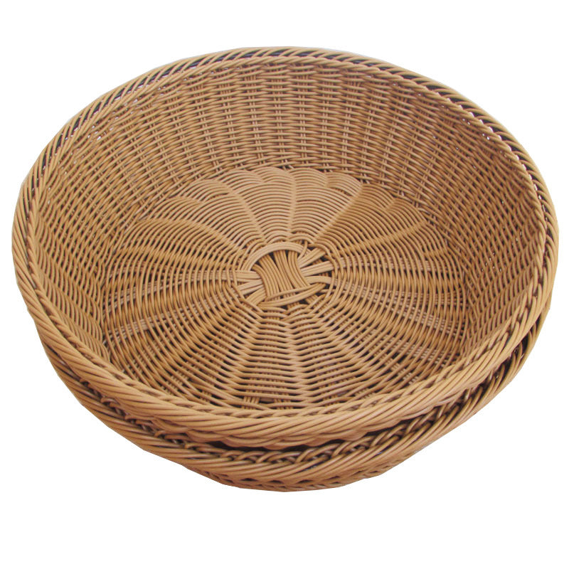 Woven Natural Rattan Serving Bowl Stornfield