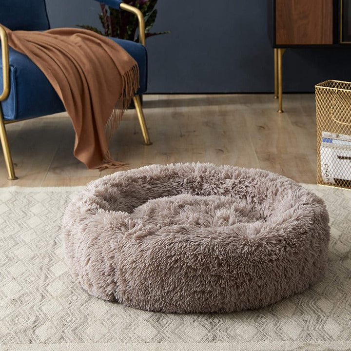 Stornfield | PawNest Soothing Donut Cat Bed | Round Plush Kennel | Stress-Reducing and Comfortable | Perfect for Cats and Small Dogs
