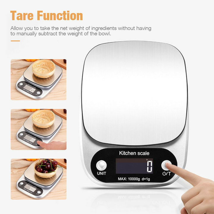 Digital kitchen scale, 10 kg capacity. | Stornfield