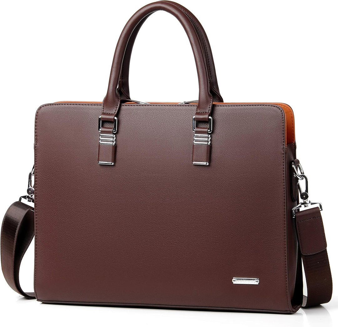 Genuine Leather Multi-Compartment Business Briefcase for Professionals | Stornfield