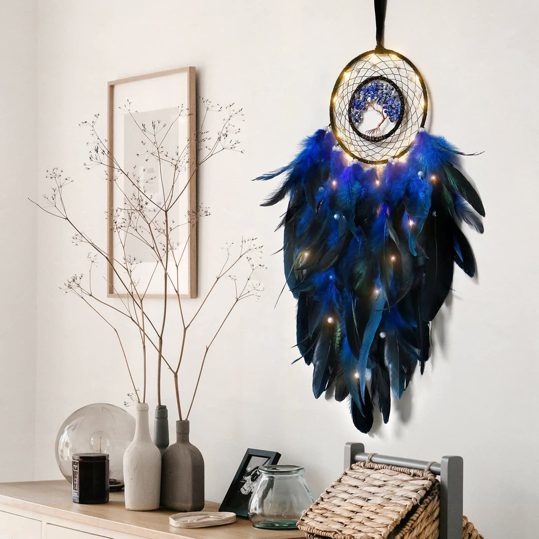 Stornfield | Frendorf Tree of Life Crystal Feather Sparkle Dream Catcher