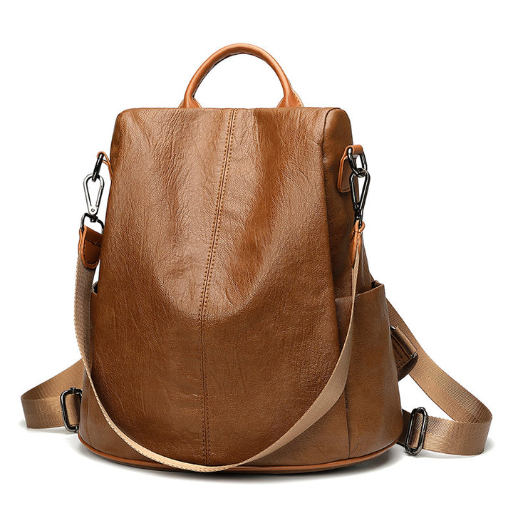 Stylish Multi-Functional Leather Backpack