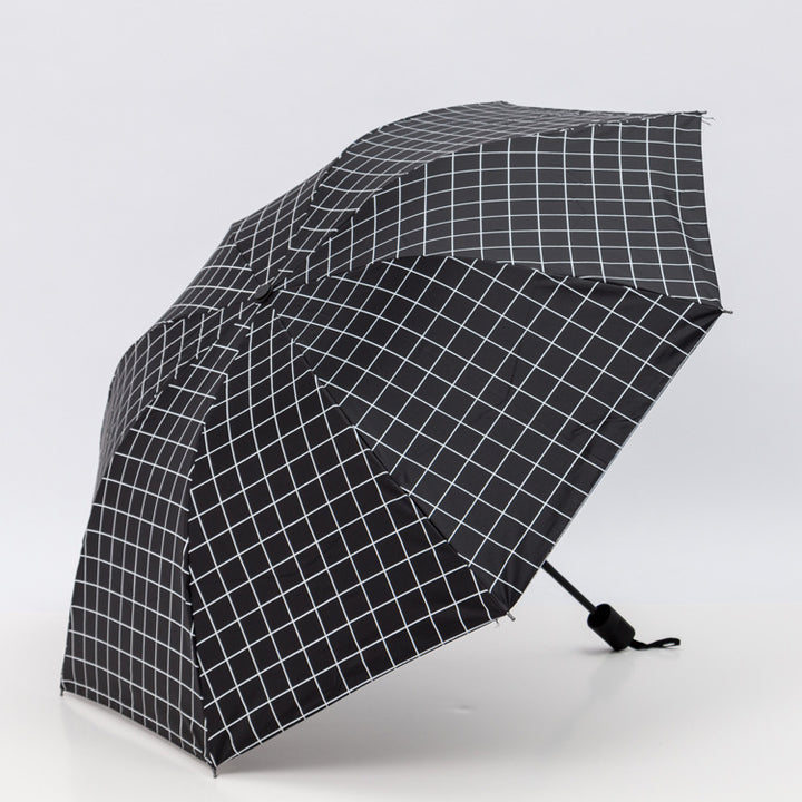 Women Black-white checkered pattern umbrella Stornfield
