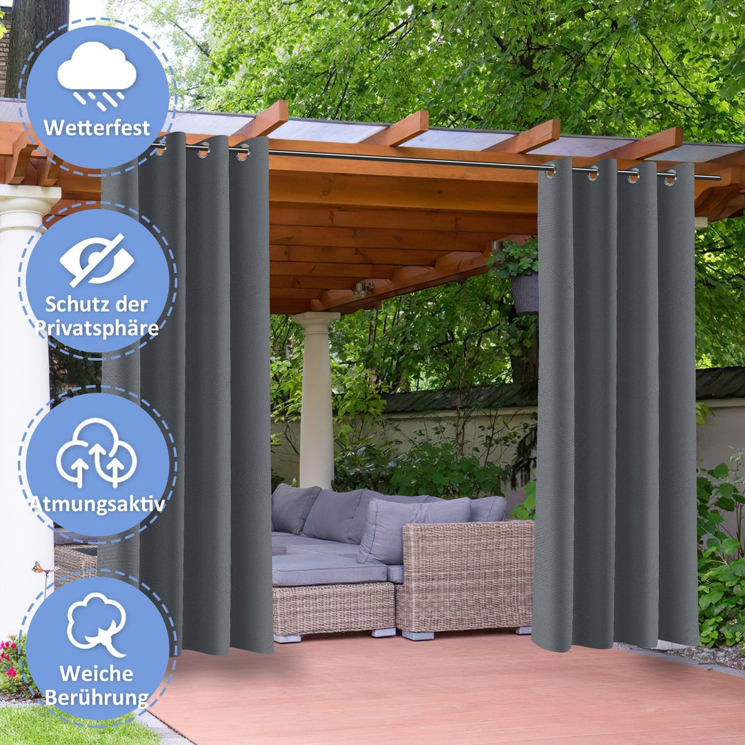 Outdoor Curtain Waterproof with Eyelets | Stornfield