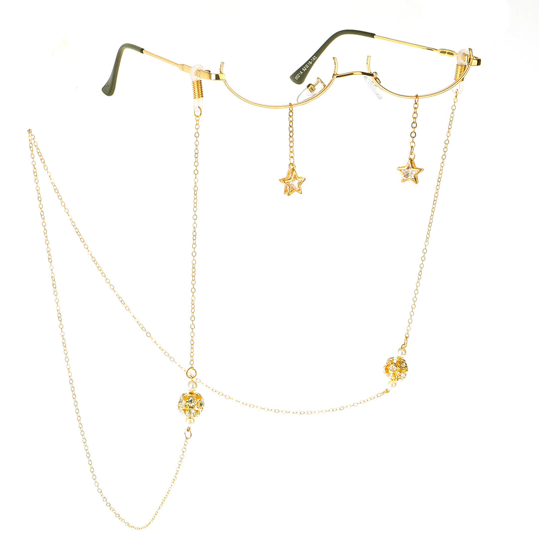 Decorative Star-Accented Eyewear Chain Stornfield