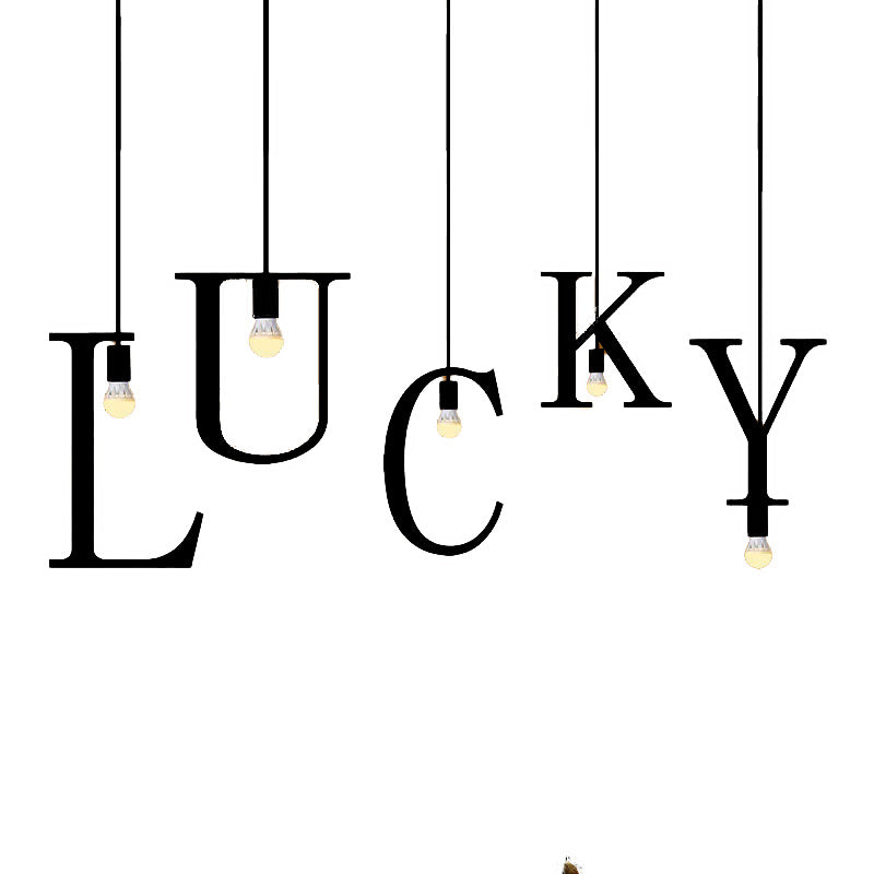 Artistic Letter-Shaped Pendant Light